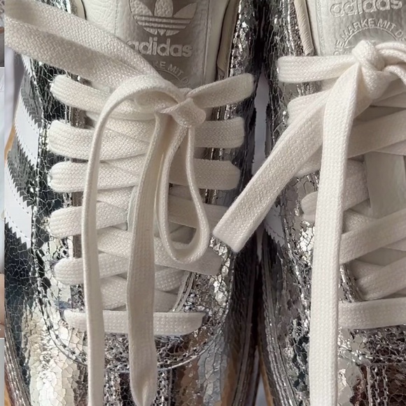 Adidas Women's Metallic Silver Sneakers - Picture 2 of 7